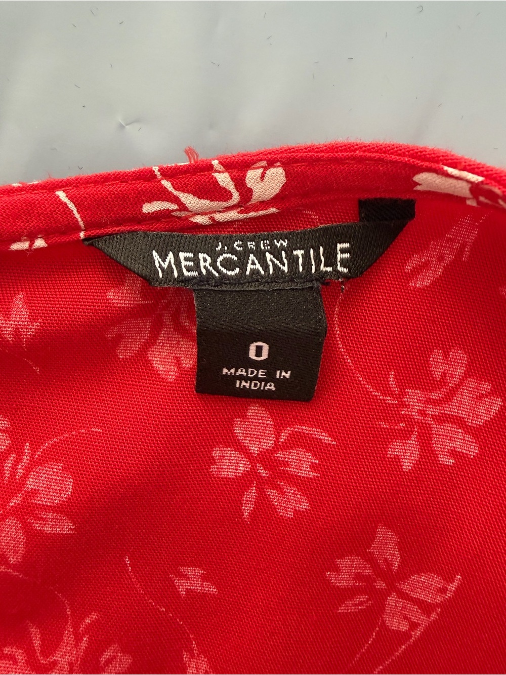 J. Crew Red Floral Wrap-Style Mini Dress - Picture 6 of 6